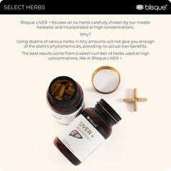 Blisque LIVER + label design highlights organic cGMP quality