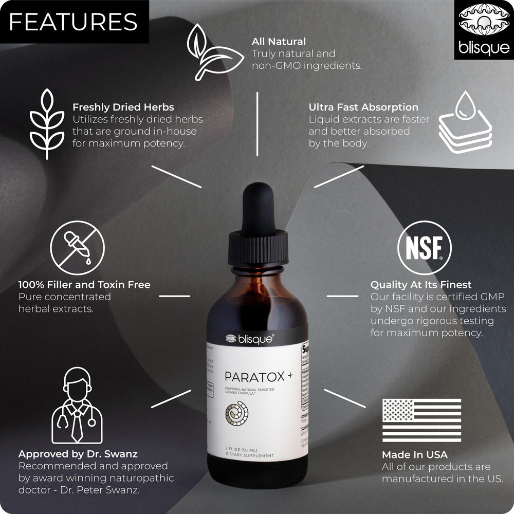 Blisque PARATOX+ herbal blend with cloves, garlic, and fennel for gut balance
