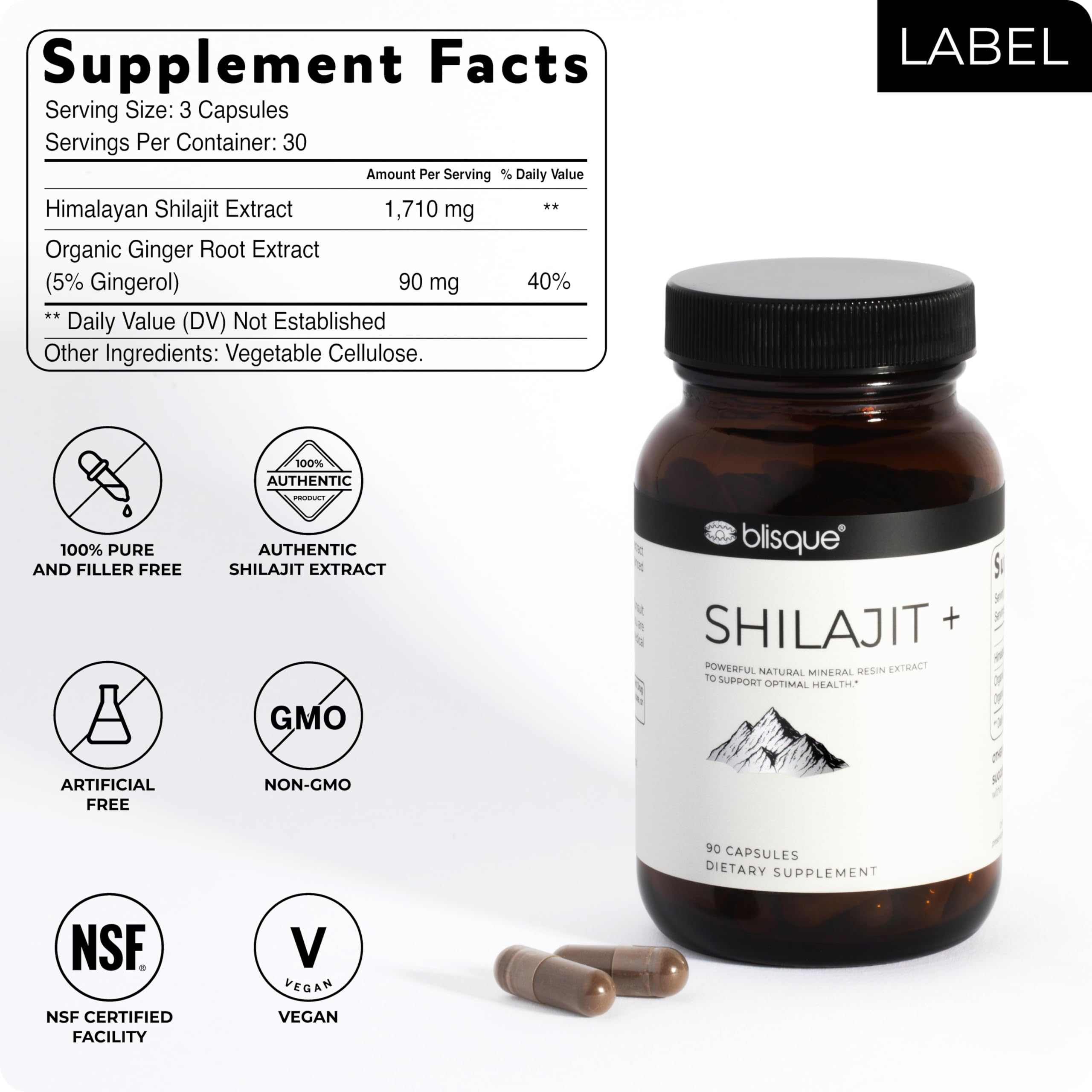 Blisque capsules dispensed into water for quick consumption.
