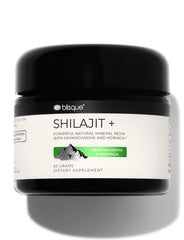 Blisque Shilajit resin bottle on a clean surface for daily wellness