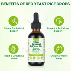 BlissfulAbode Red Yeast Rice Drops pour demonstrates quick, easy daily dosing.