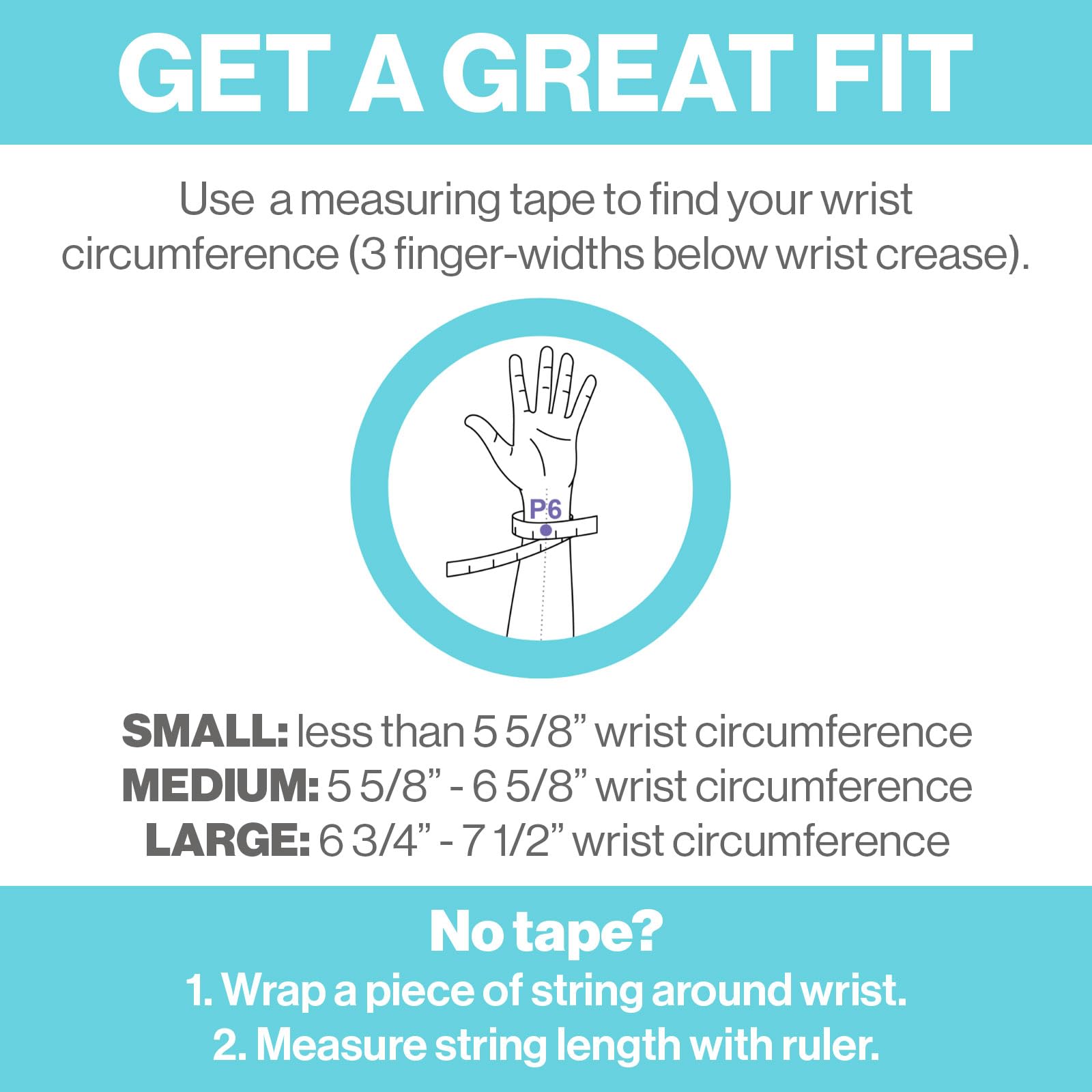 Blisslets small-size guide image demonstrates secure fit across daily activities