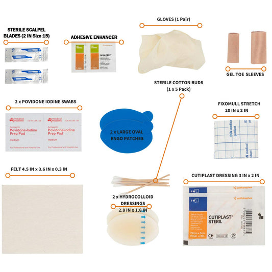 BlisterPod gel toe sleeves ready to prevent toe friction