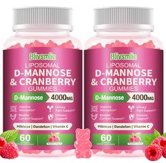 Blivsmlie liposomal D-Mannose gummies bottle view, convenient daily wellness support.