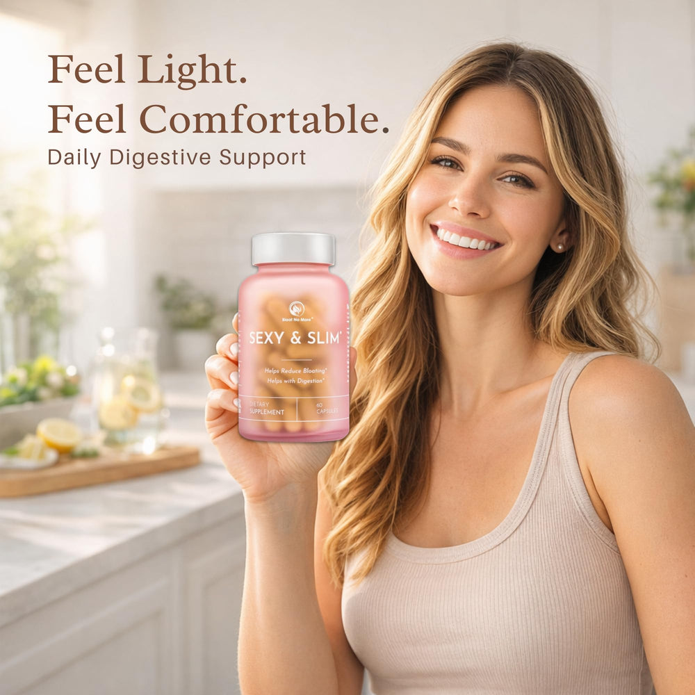 Bloat No More safety and quality seal highlighting USA-made and third-party testing.