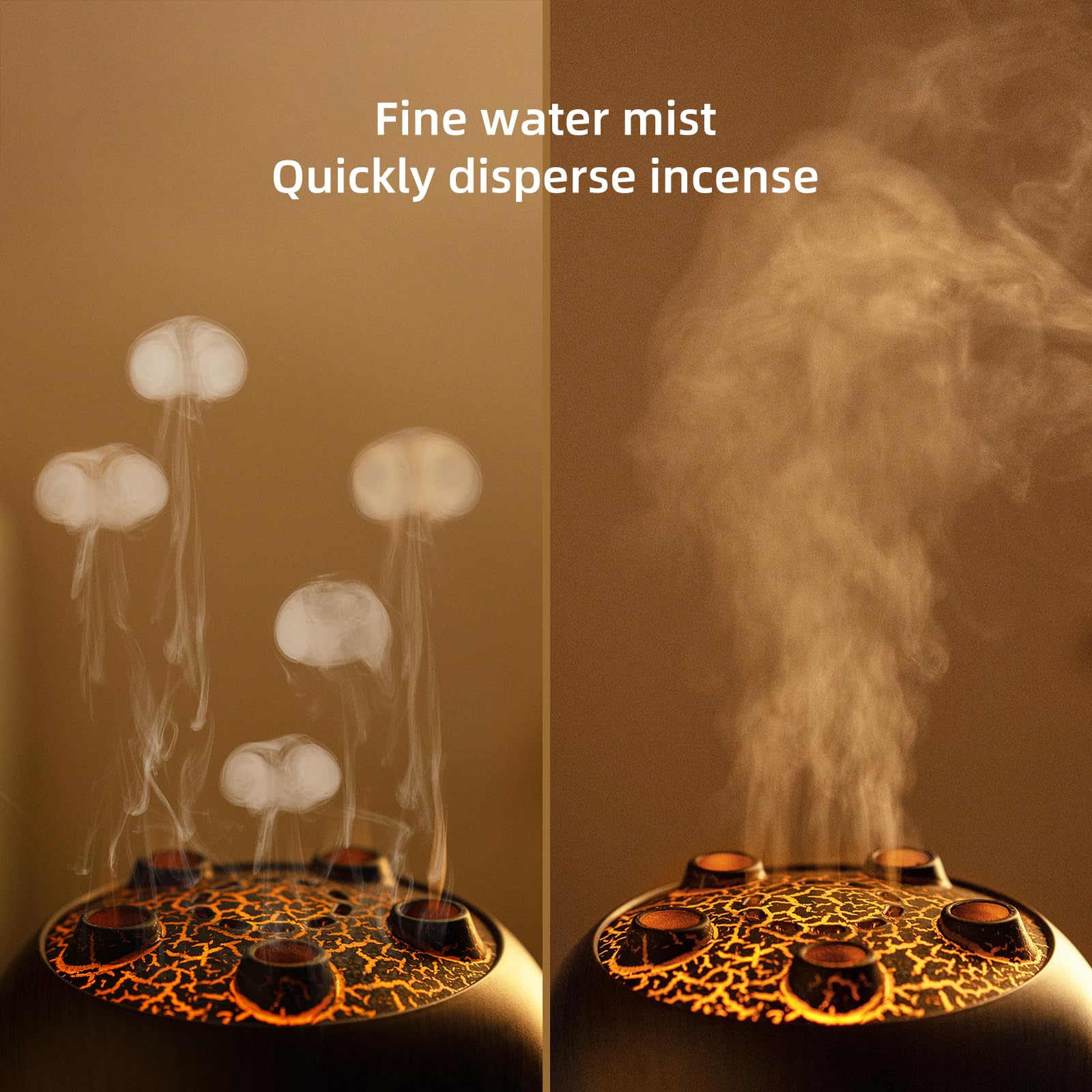 BLOIMP jellyfish diffuser shows 5-nozzle dispersion for wider coverage
