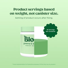 Bloom Nutrition green juice glass encourages using greens in smoothies or water