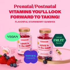 Bloom Robbins Hair Gummy Folate and B6 ingredients highlighted for prenatal use