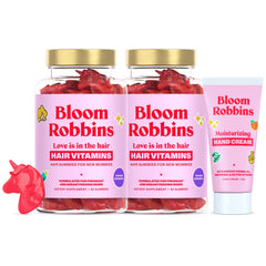 Bloom Robbins Hair Gummy Prenatal bottle highlighting pregnancy-friendly vitamins