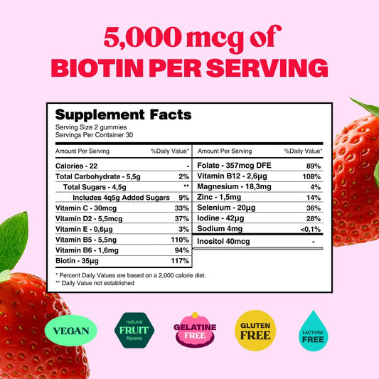 Bloom Robbins Hair Gummy strawberry flavor gummies for prenatal routine