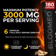 Bloomeo beef organ capsules closeup highlighting convenient daily energy support.