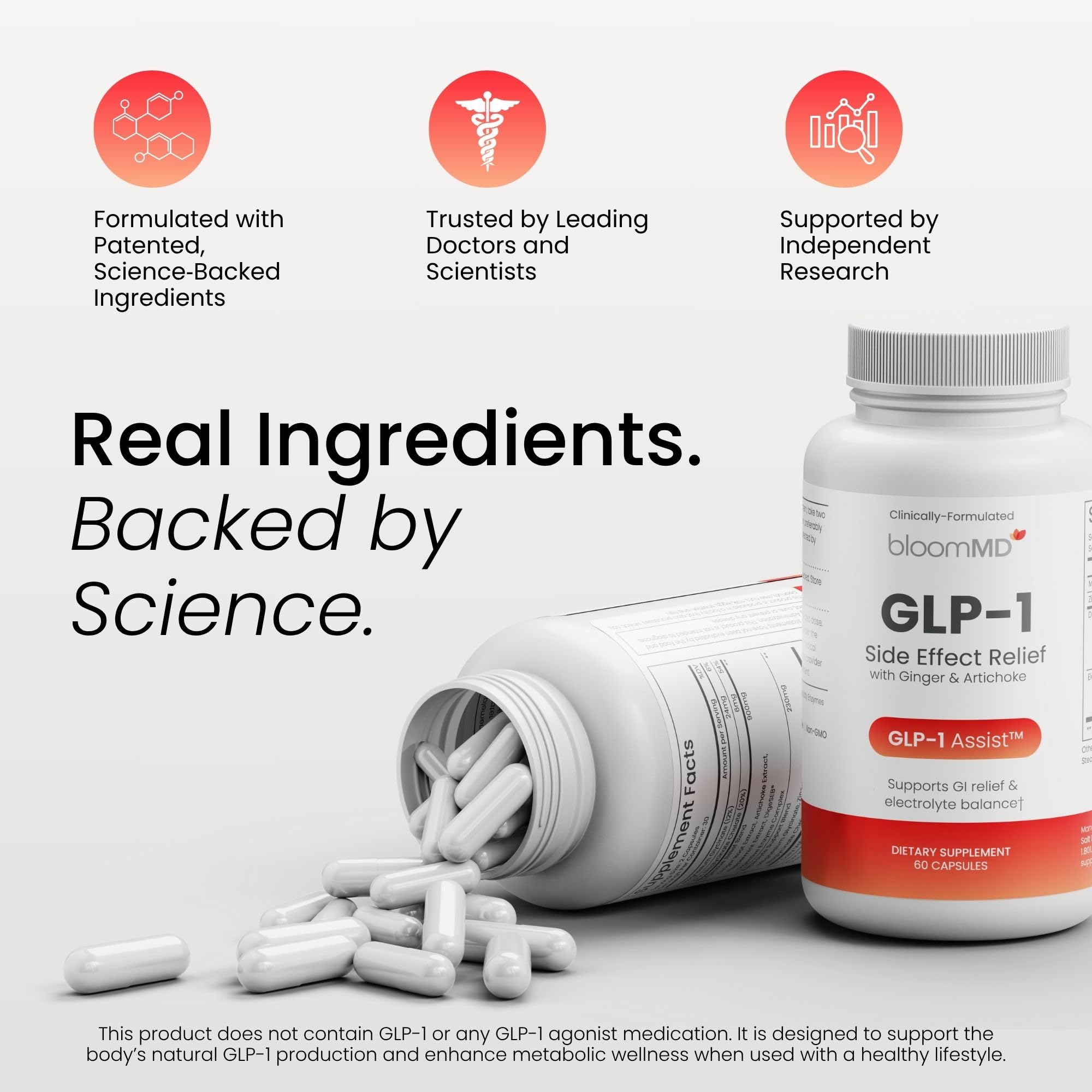 BloomMD bottle close-up packaging details and product branding