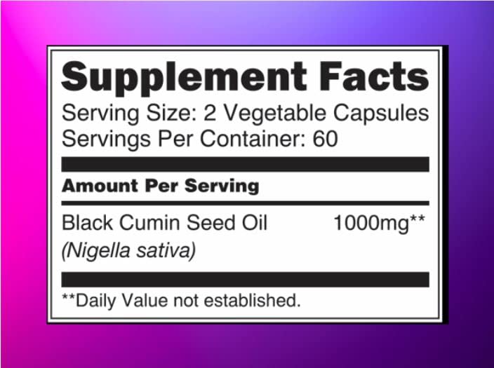 Close-up of Blossom Nature capsules highlighting premium black seed oil.