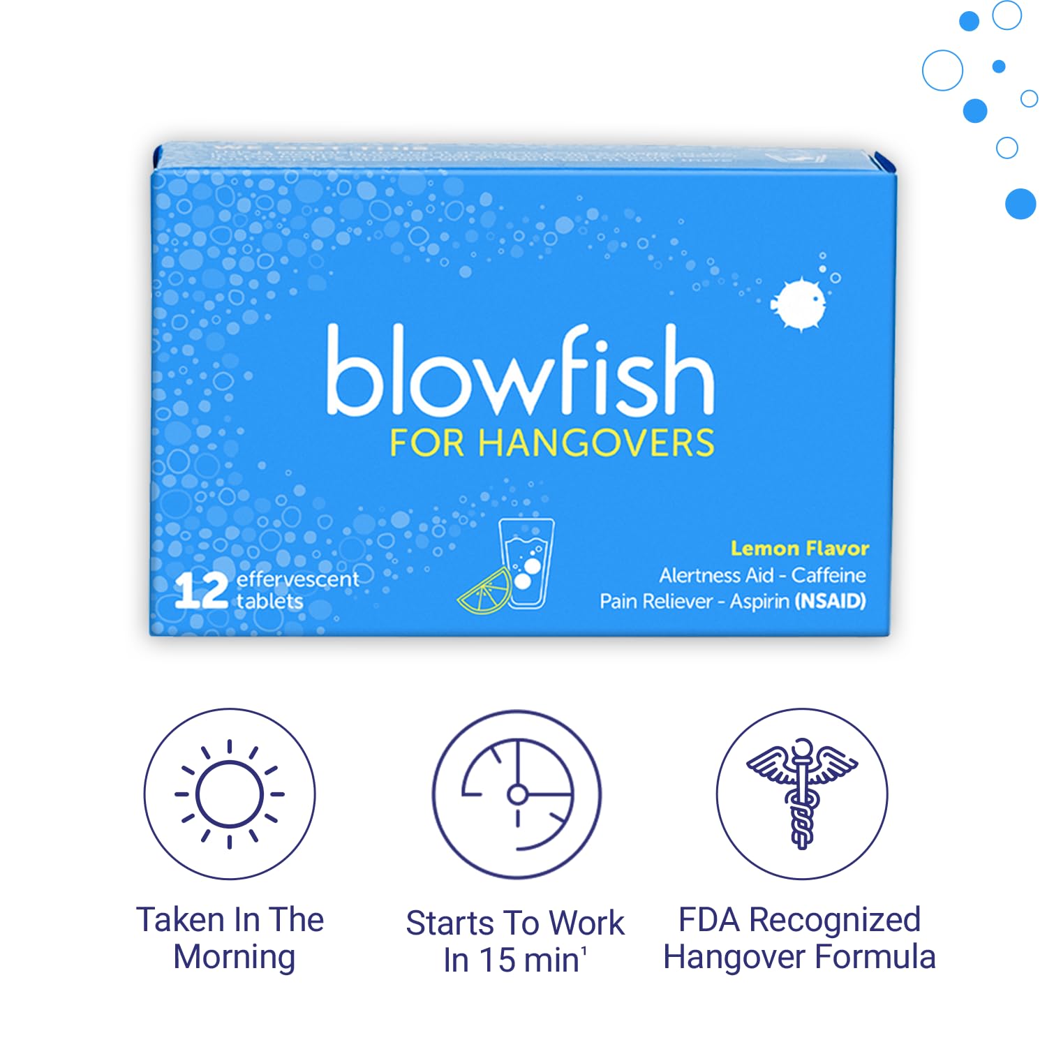 Blowfish energy-boost after use for renewed daytime energy