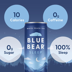 Blue Bear chamomile flowers, gentle herbal notes to promote calm.
