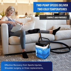 Blue Cube Circulating Ice Machine blue light option enables customizable soothing.