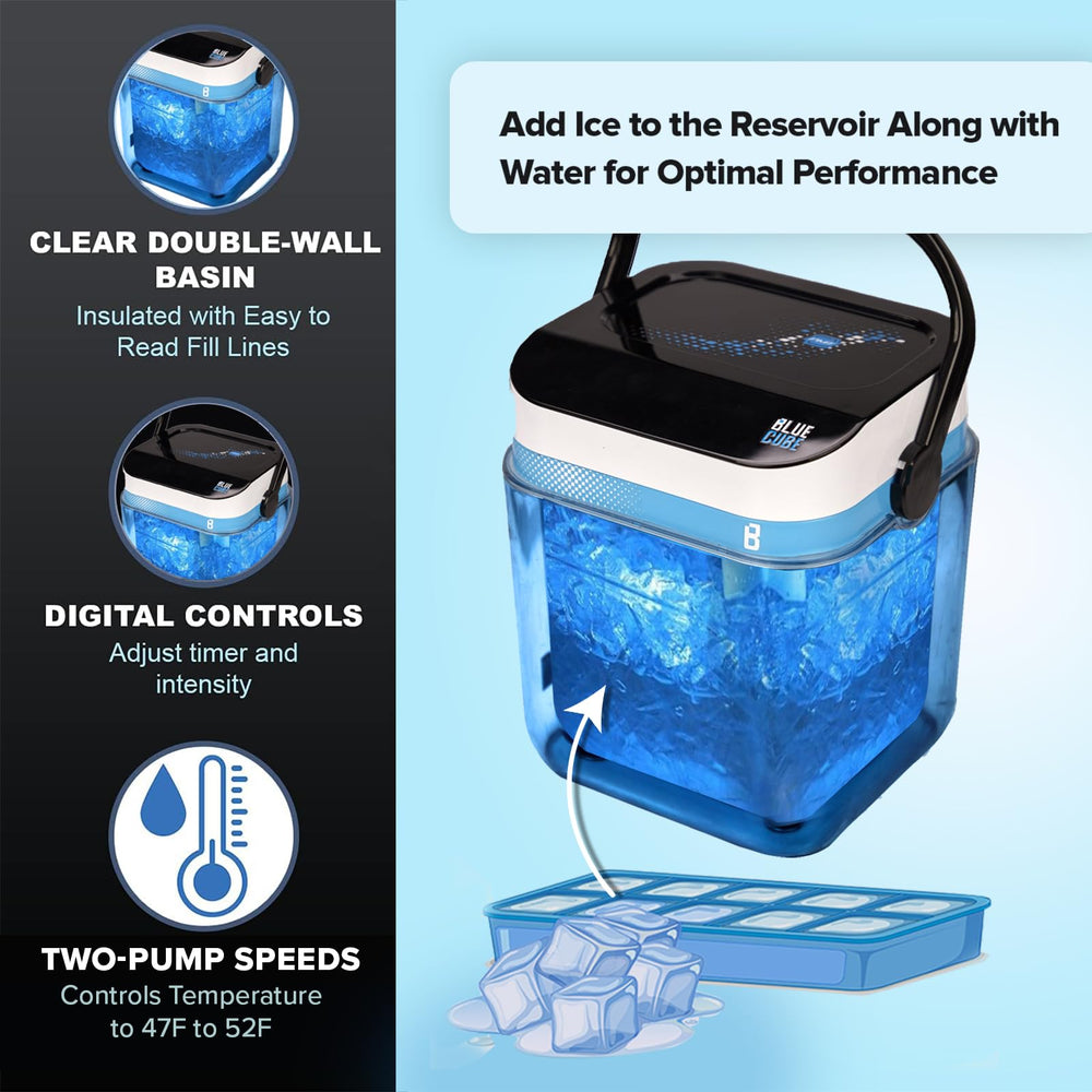 Blue Cube Circulating Ice Machine universal therapy pad fits knee, shoulder, elbow.