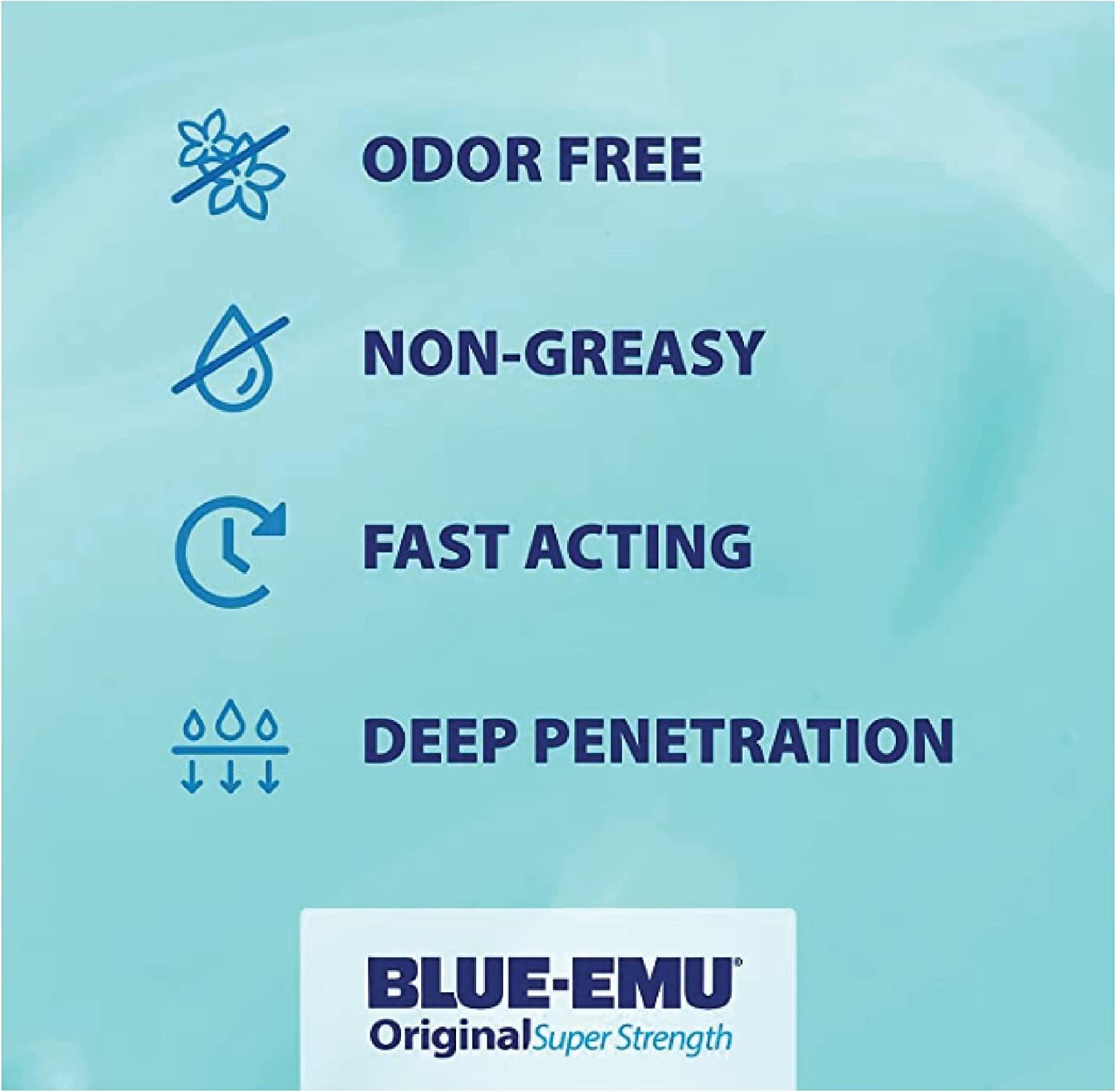 Blue-Emu application on shoulder demonstrates easy smoothing for tense muscles.