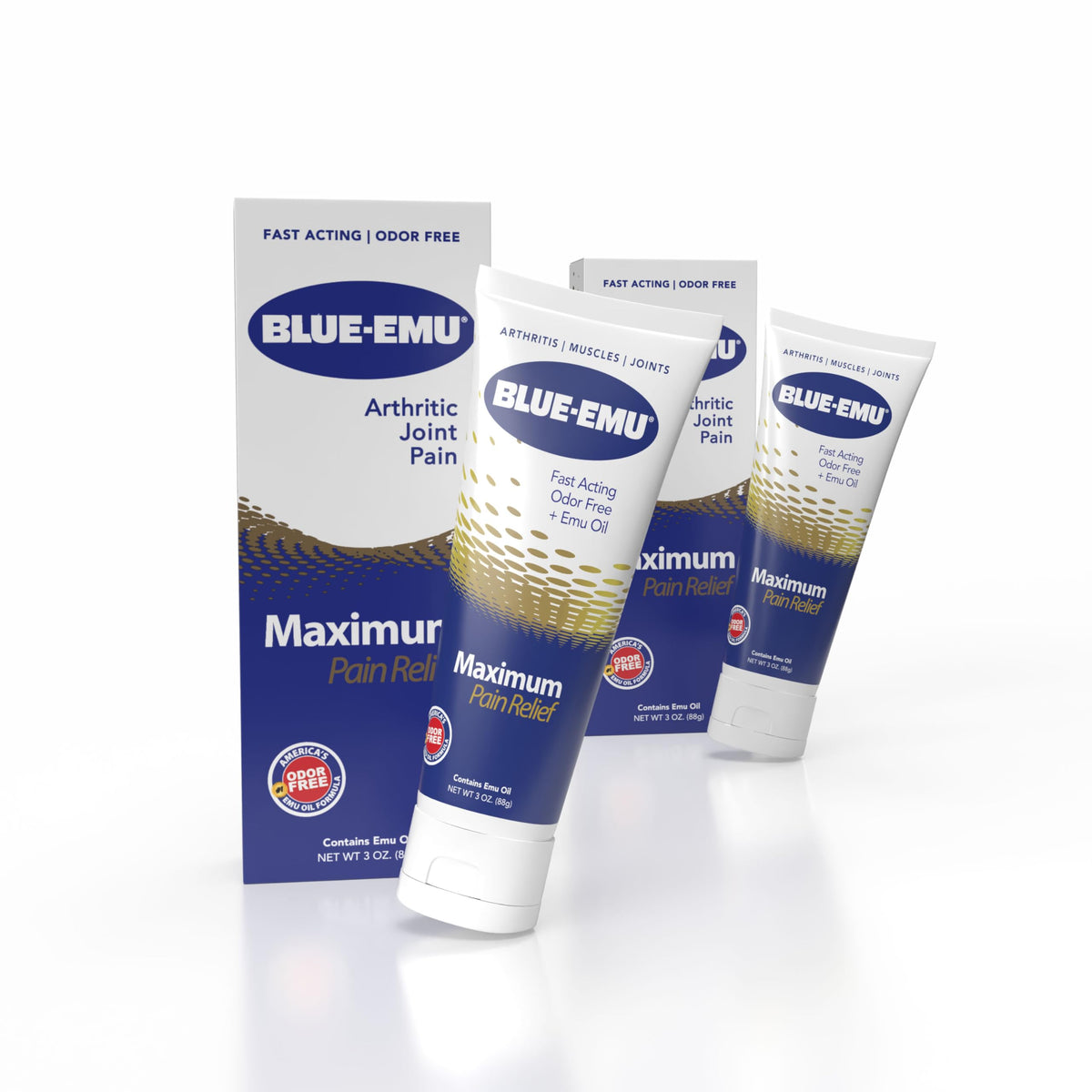 BLUE-EMU Maximum Pain Relief Cream 2-pack front view for convenient at-home relief