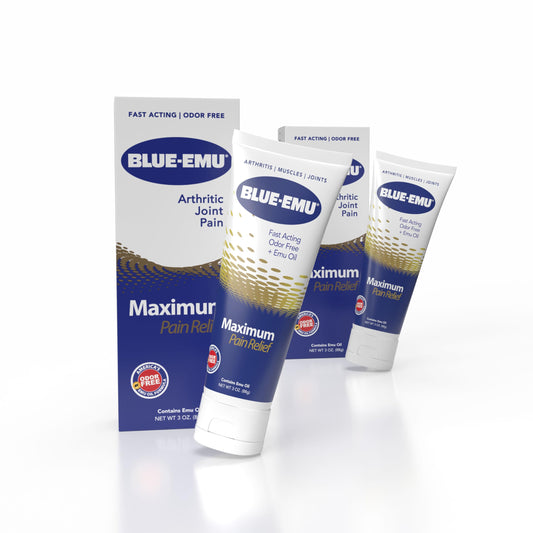 BLUE-EMU Maximum Pain Relief Cream 2-pack front view for convenient at-home relief
