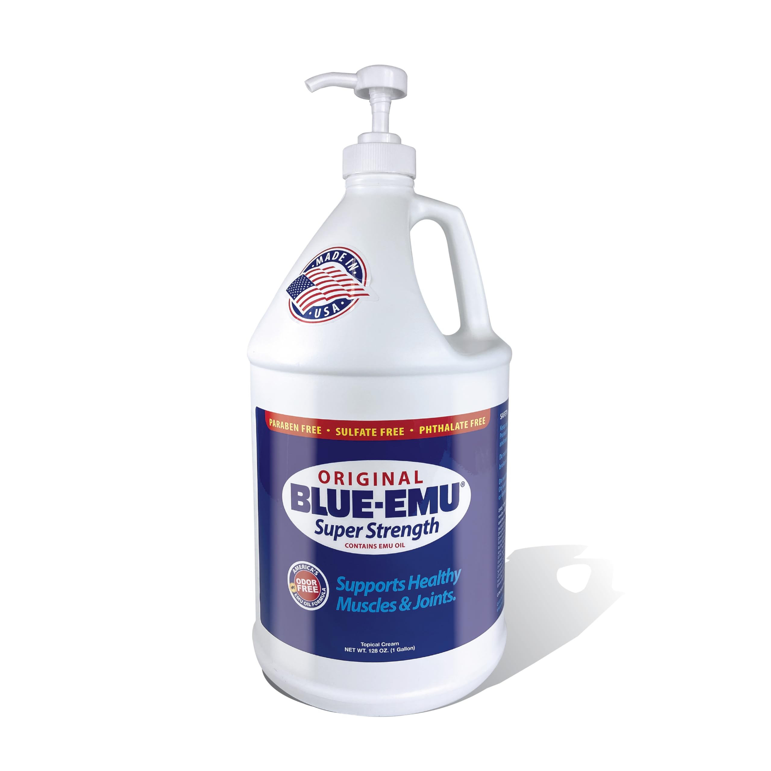 Blue-Emu Original Super Strength Cream jar close-up showing rich, fast-penetrating formula for targeted relief.