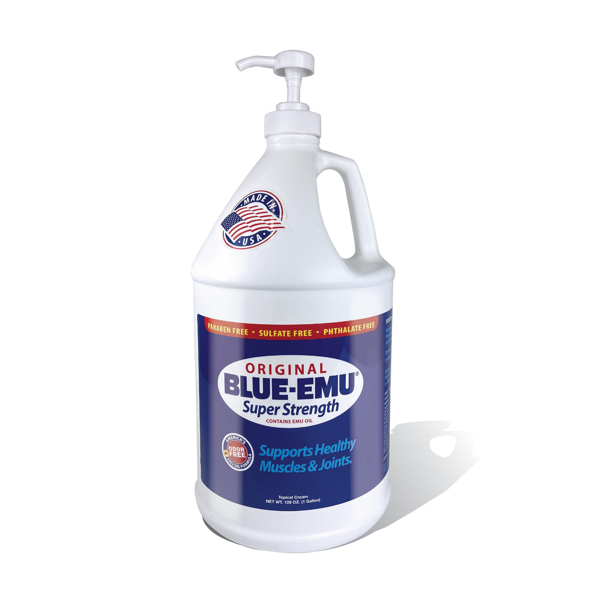 Blue-Emu Original Super Strength Cream jar close-up showing rich, fast-penetrating formula for targeted relief.