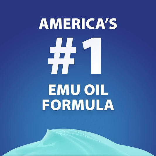 Blue-Emu label close-up emphasizing no-odor formula for daily comfort.