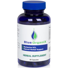 Blue Organix Berberine with Milk Thistle bottle front for natural wellness support