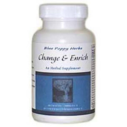 Blue Poppy Change & Enrich bottle with 180 capsules for daily wellness and beauty support