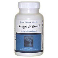Blue Poppy Change & Enrich bottle with 180 capsules for daily wellness and beauty support