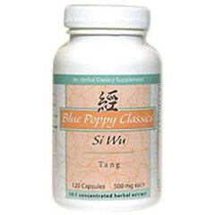 Blue Poppy Si Wu Tang bottle pour supports a simple daily herbal ritual