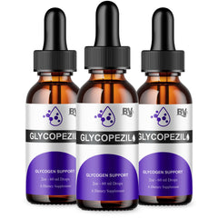 BLUE VIBE Glycopezil Drops bottle on shelf in amber glass protects freshness.