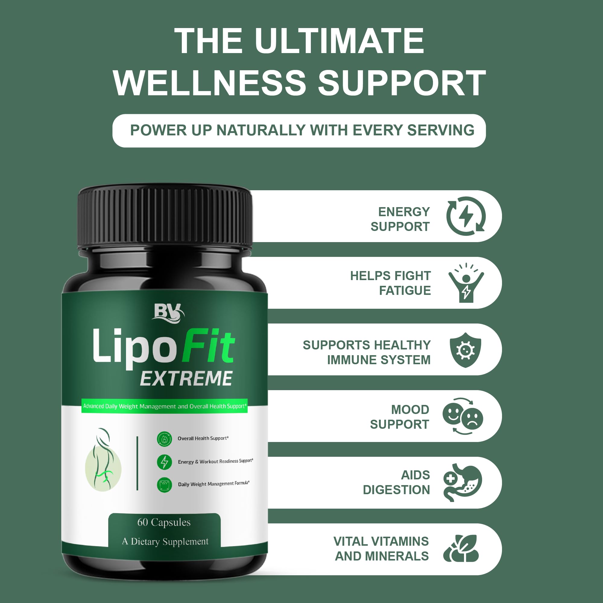 BLUE VIBE Lipofit Extreme pills inside view suggests simple daily routine.