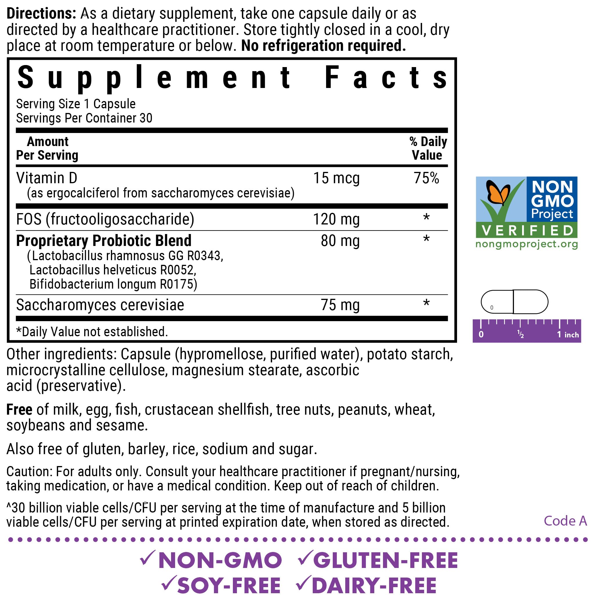 BlueBonnet 30-billion CFU capsules promote gut balance and daily wellness