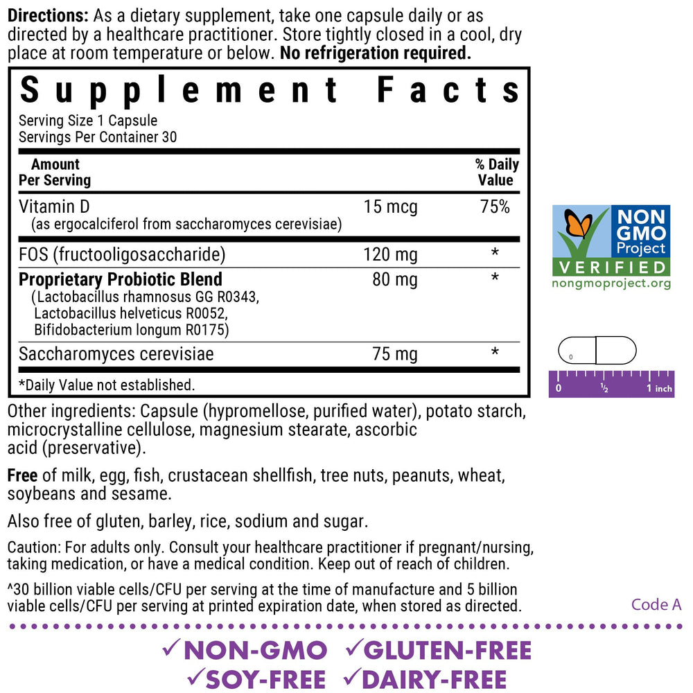BlueBonnet 30-billion CFU capsules promote gut balance and daily wellness