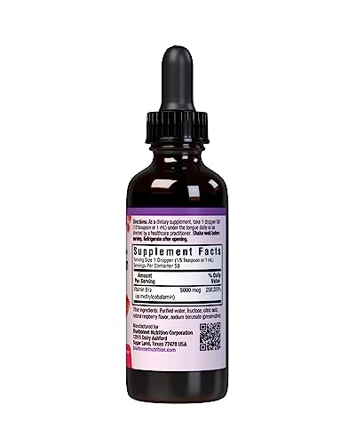 Dairy-free raspberry liquid B12 for beverages and mixes.