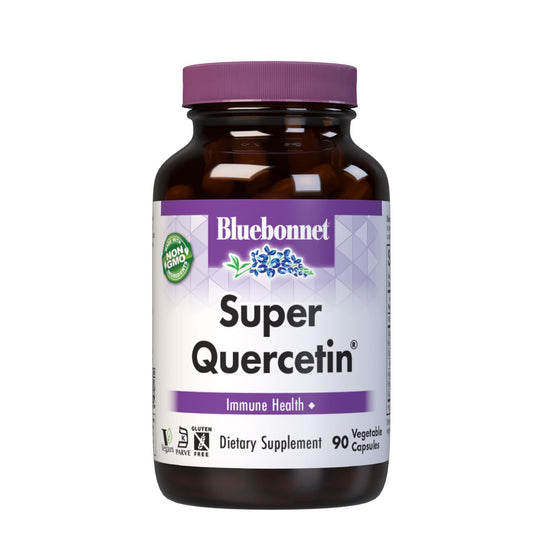 BlueBonnet BB-553 quercetin capsules label front, suggesting immune support.