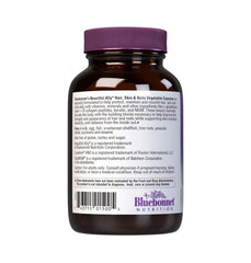 Bluebonnet Beautiful Ally label detail with ingredients and allergen information clearly visible.