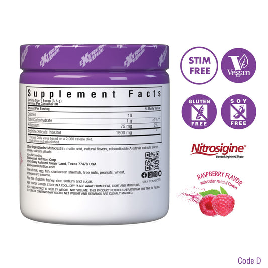 BlueBonnet Extreme Edge label featuring Nitrosigine for a patent nitric oxide precursor.