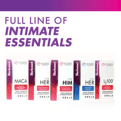 BlueBonnet Intimate Essentials LJ100 bottle in a calm, focused mood setting for daily wellness.