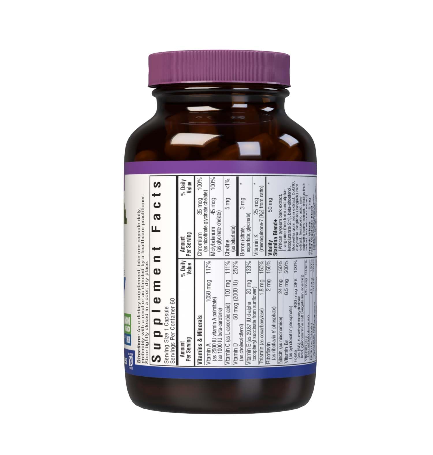 Close-up of BlueBonnet Men's ONE 40+ capsules for targeted daily nutrition.