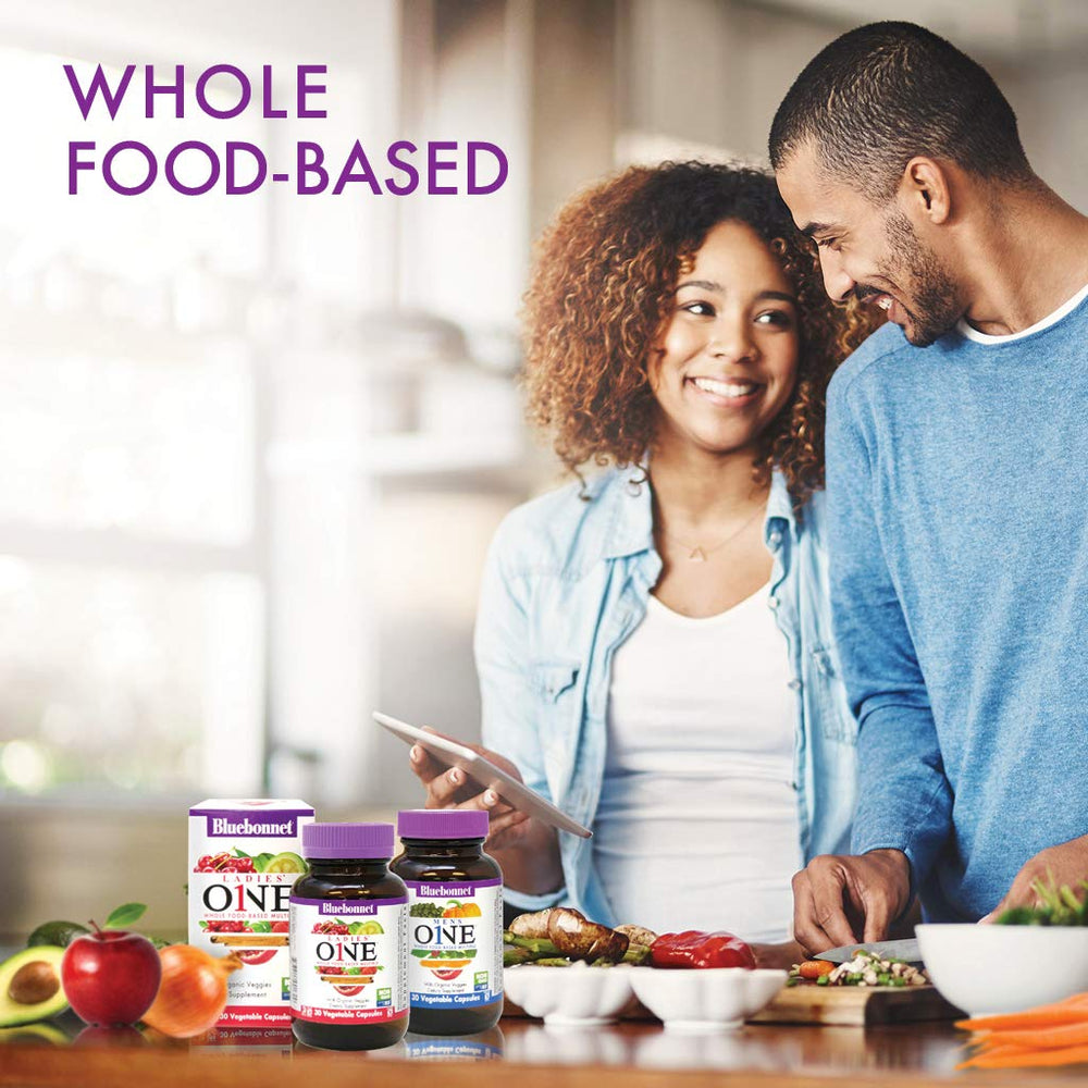 Bluebonnet packaging shows Non-GMO, vegetarian, and kosher certifications on the label.