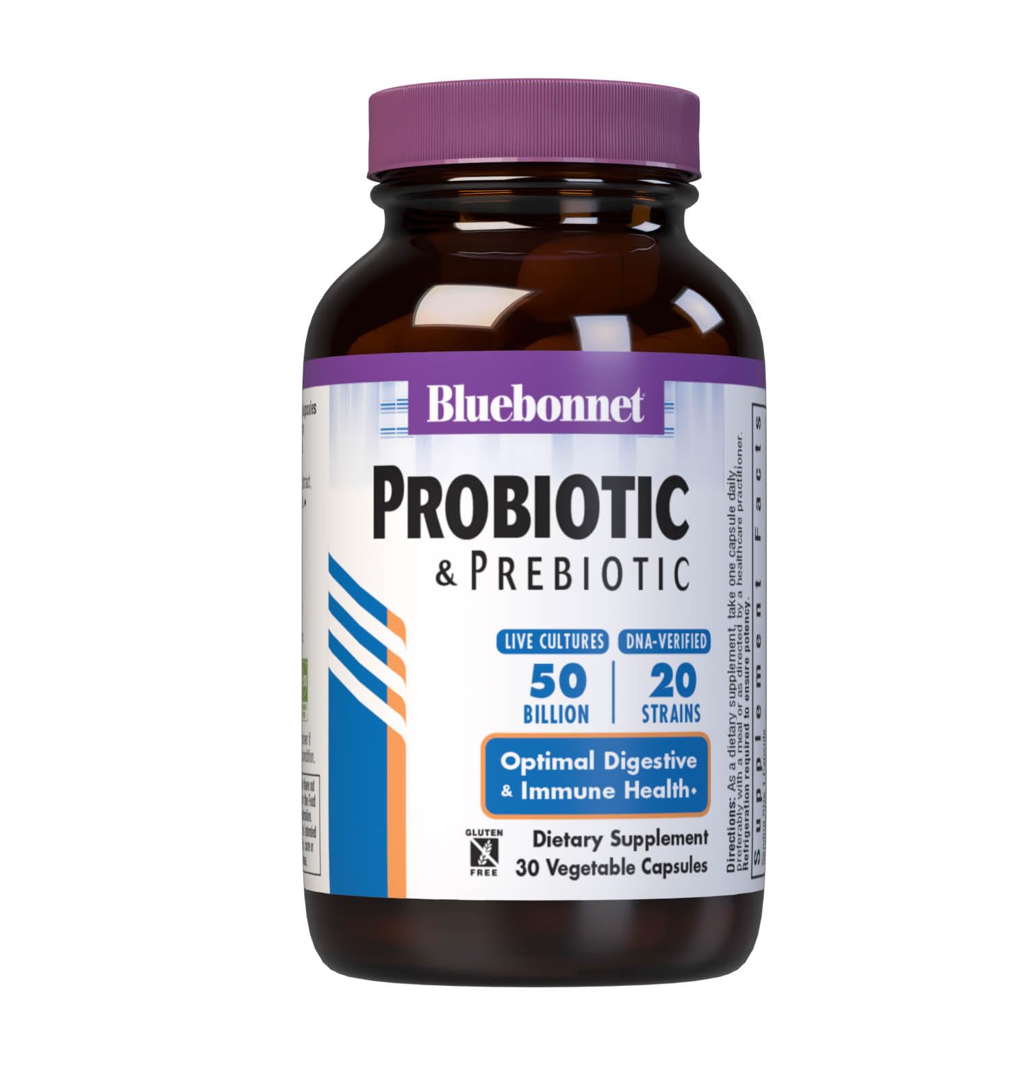 BlueBonnet Nutrition Advanced Choice bottle shows 50 billion cultures for daily digestive support