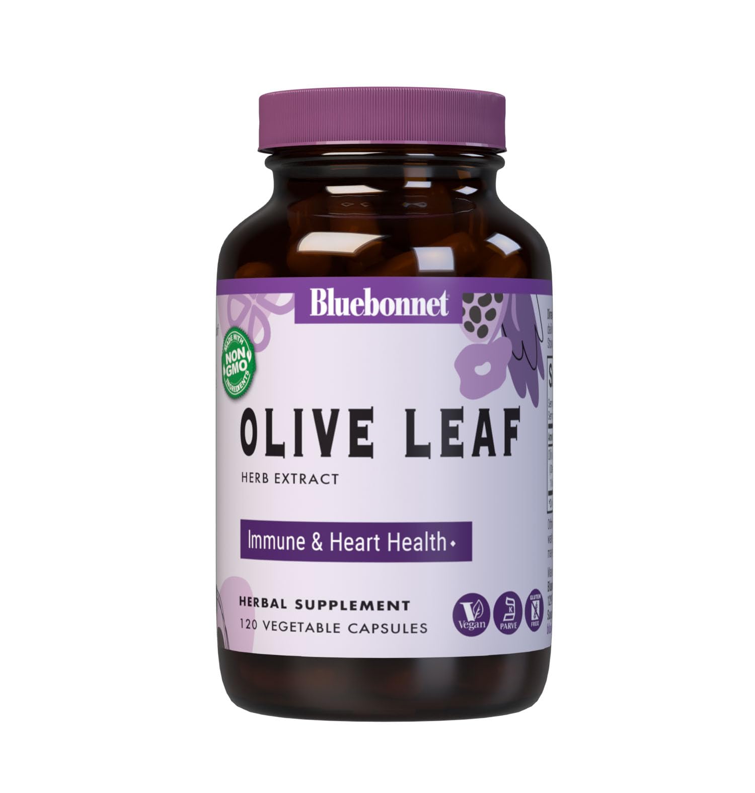 BlueBonnet Olive Leaf Extract bottle highlights immune support potential.