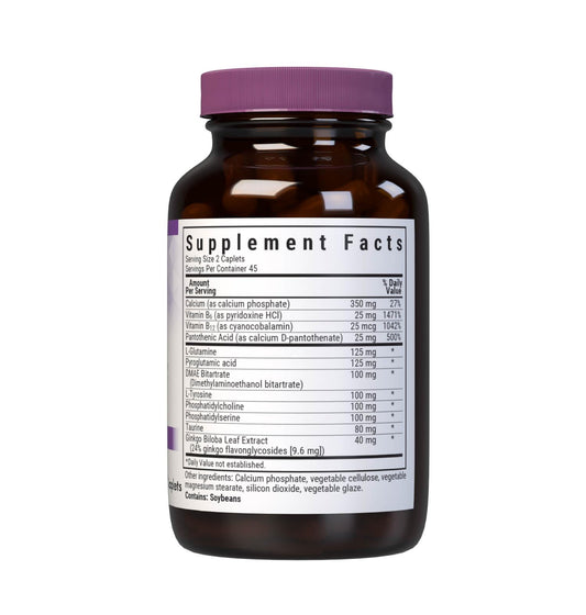 BlueBonnet Power Thought label highlighting key nutrients for mental clarity and focus.