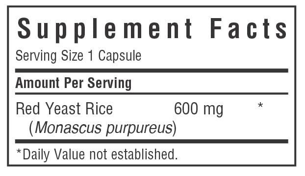 Bluebonnet Red Yeast Rice packaging emphasizes allergen-free formula