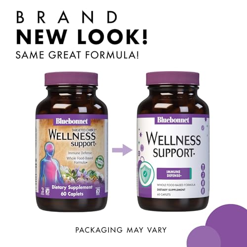 BlueBonnet Targeted Choice Wellness caplets front view suggests whole food-based nutrition.