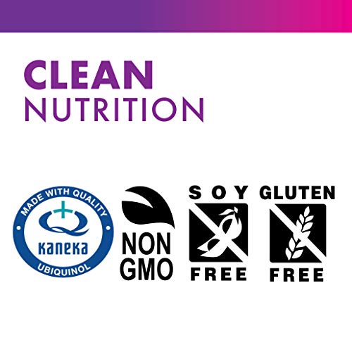 BlueBonnet ubiquinol softgel label closeup with vegan-friendly ingredient list