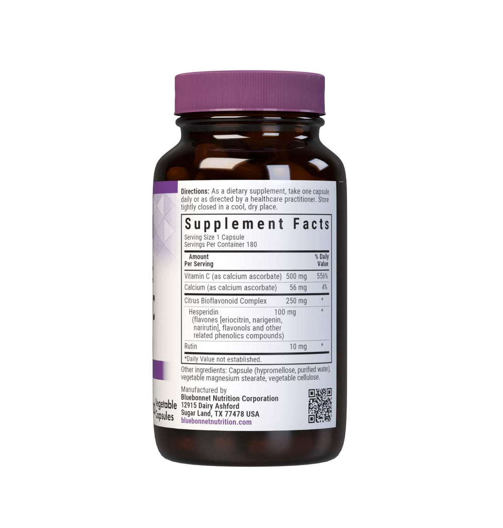 BlueBonnet Vitamin C capsules with citrus bioflavonoids for antioxidant protection.