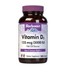 BlueBonnet Vitamin D3 softgels bottle for daily bone support.